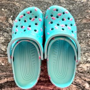Gently Used Flamingo Blue Crocs | Womens Size 8